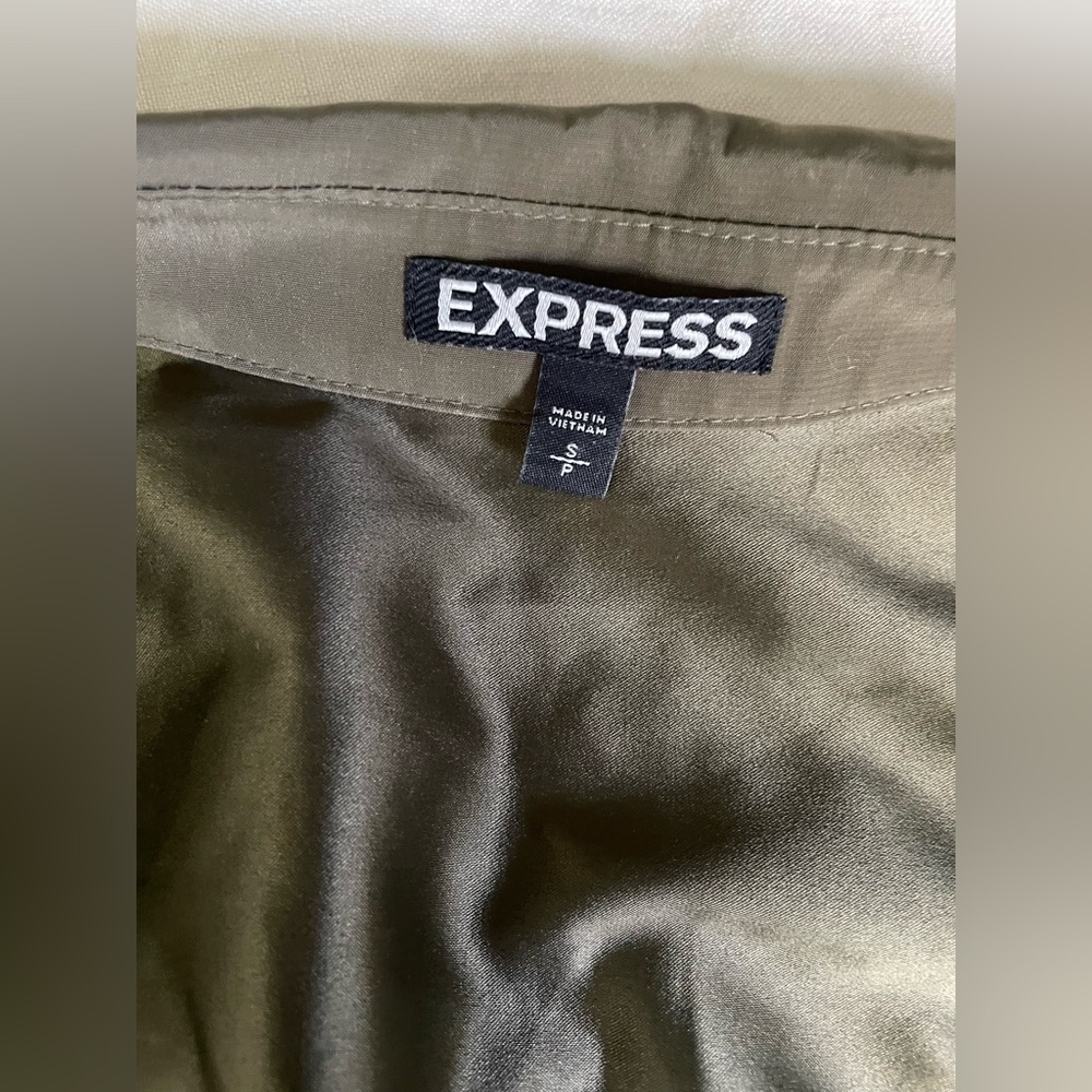 Express Button Down Dress With Front Pockets Small - image 3